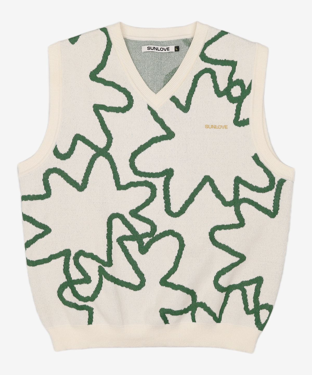 썬러브투어(SUNLOVETOUR) Crazy Knit Vest Ivory L