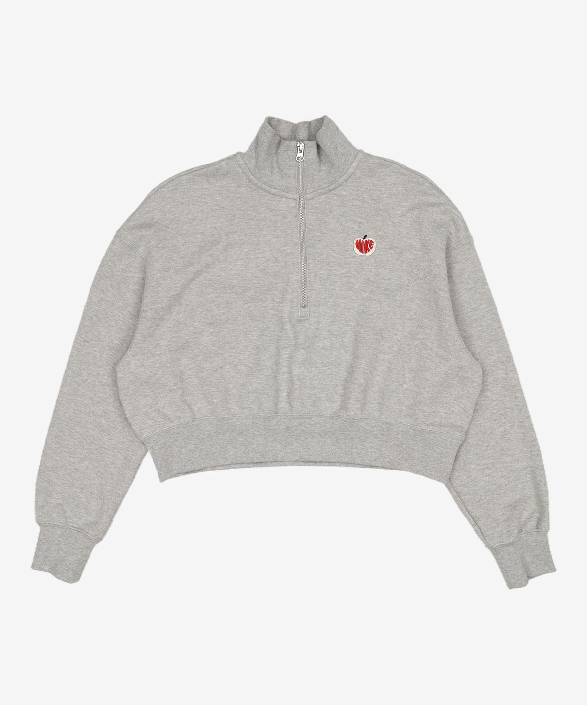 나이키(NIKE) 스포츠웨어 피닉스 플리스 쿼터집 크롭 스웨트셔츠 W - 다크 그레이 헤더 / HV8731-063 XL