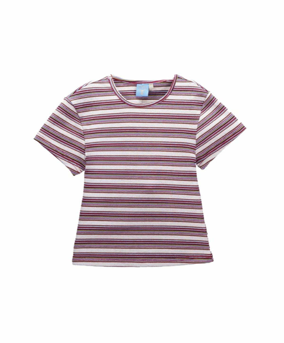 누크피터(NUUKFITTER) SLIM CROP STRIPE T-SHIRT_WOMEN [CREAM] 크롭 스트라이프 티셔츠 크림