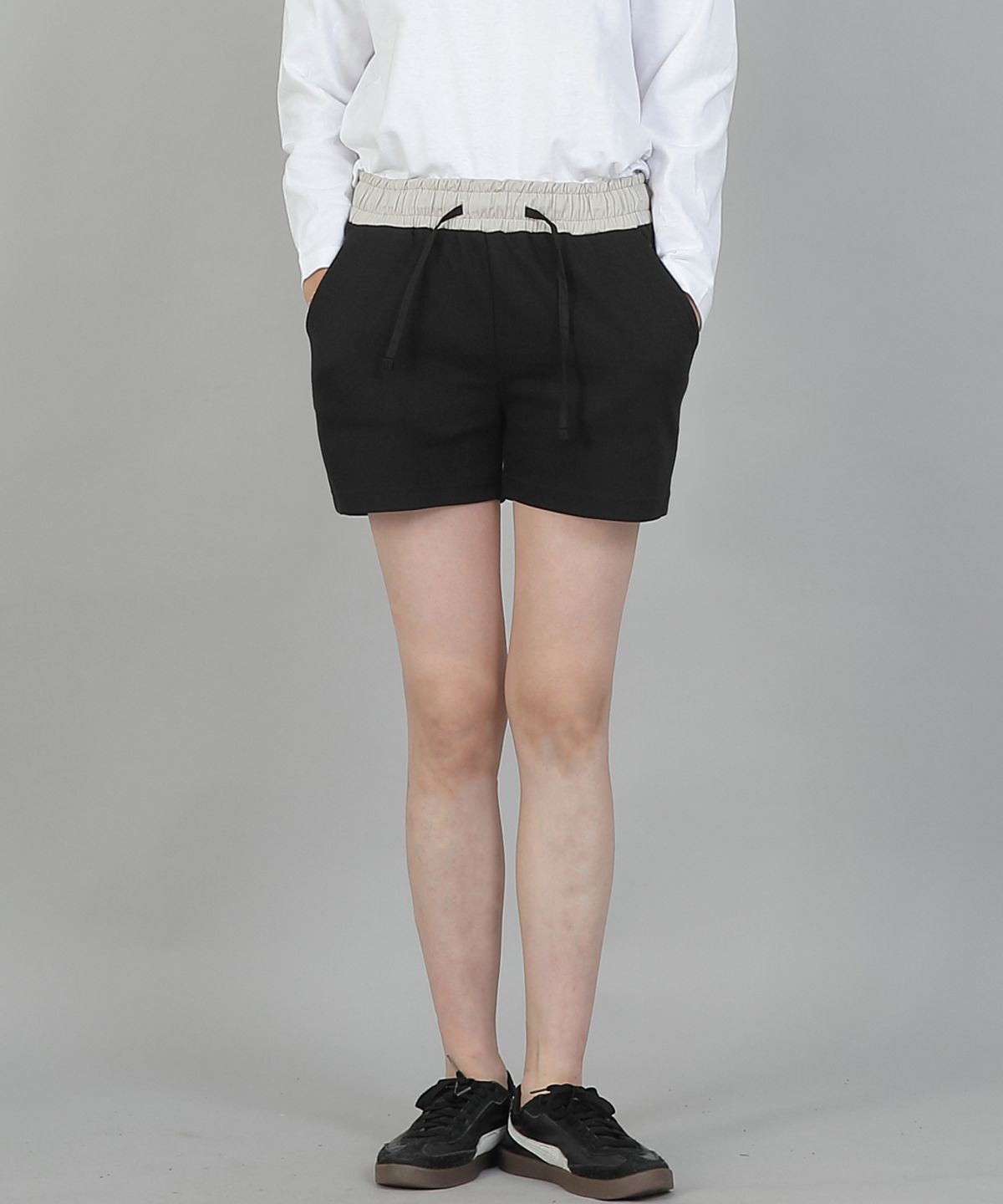 세인트크루(SAINTCREW) 소프트 기모 숏팬츠 SKS-389 오트밀블랙