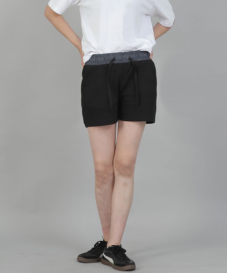 소프트 기모 숏팬츠 SKS-389 라이트인디고블랙