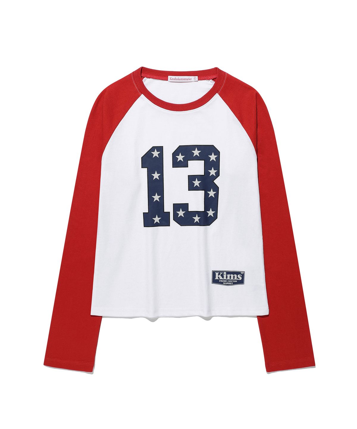 킴스 프레시 코튼 마켓(KIMS FRESH COTTON MARKET) King Number Logo LS Tee Red