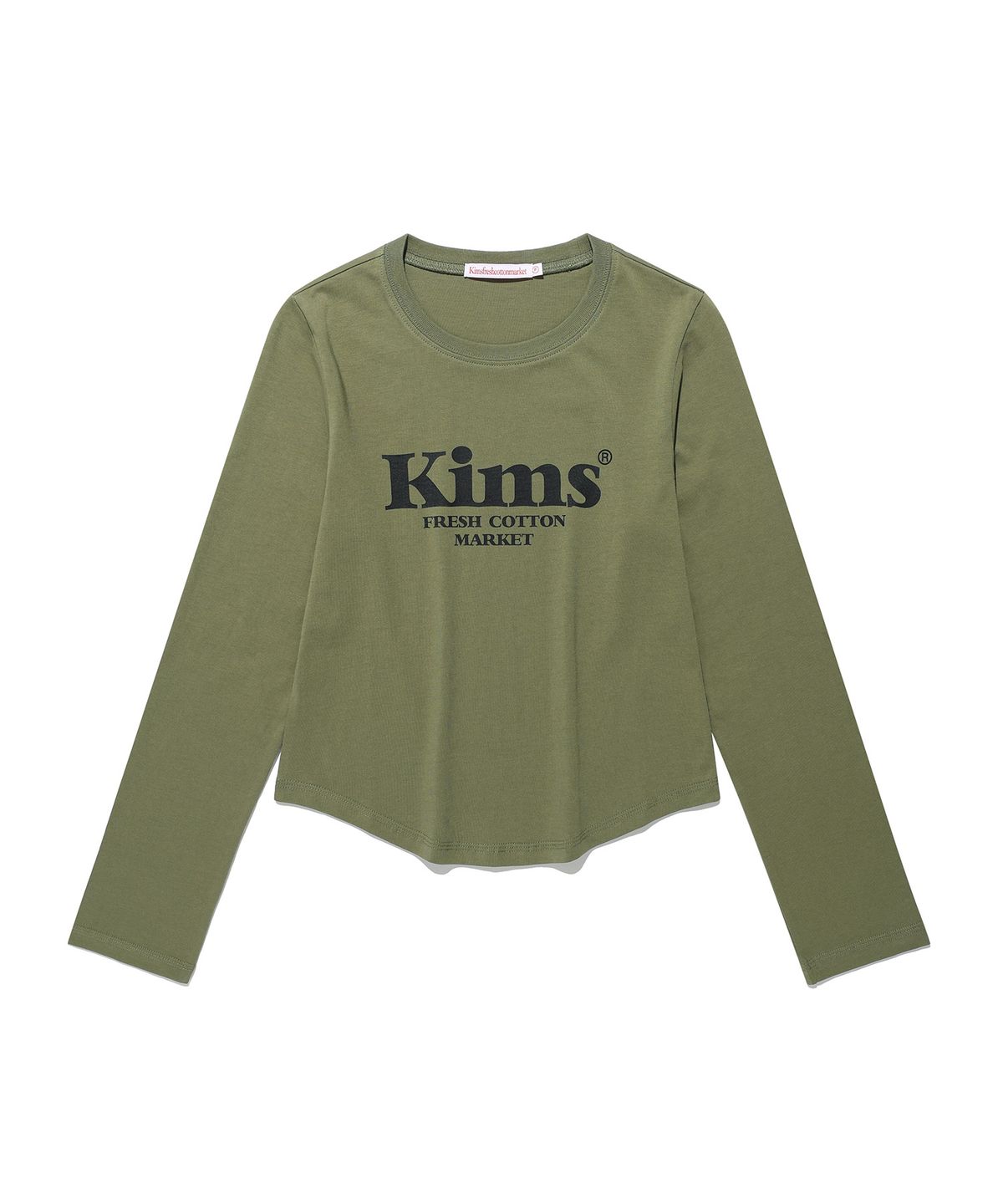 킴스 프레시 코튼 마켓(KIMS FRESH COTTON MARKET) Kims Bam Logo LS Tee Khaki