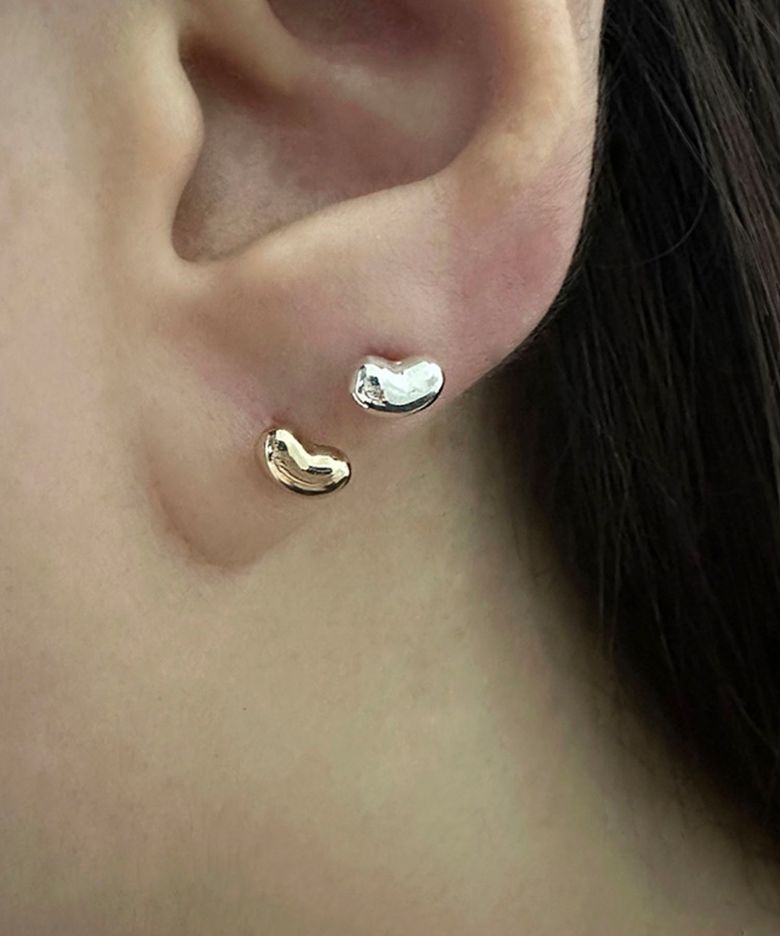 Kidney Bean Silver Piercing(single)