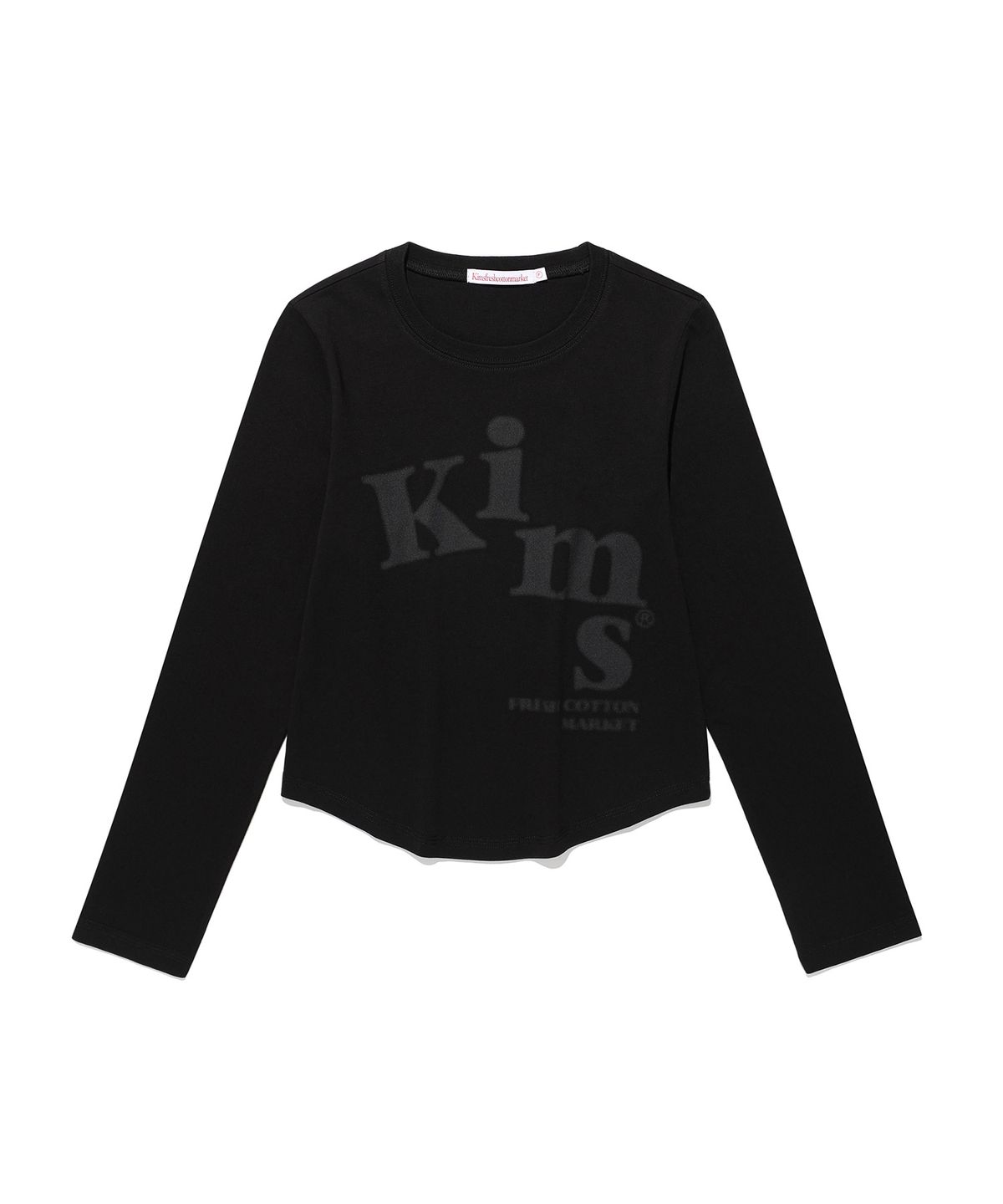 킴스 프레시 코튼 마켓(KIMS FRESH COTTON MARKET) (Unisex) Messy Alpha Logo LS Tee Black