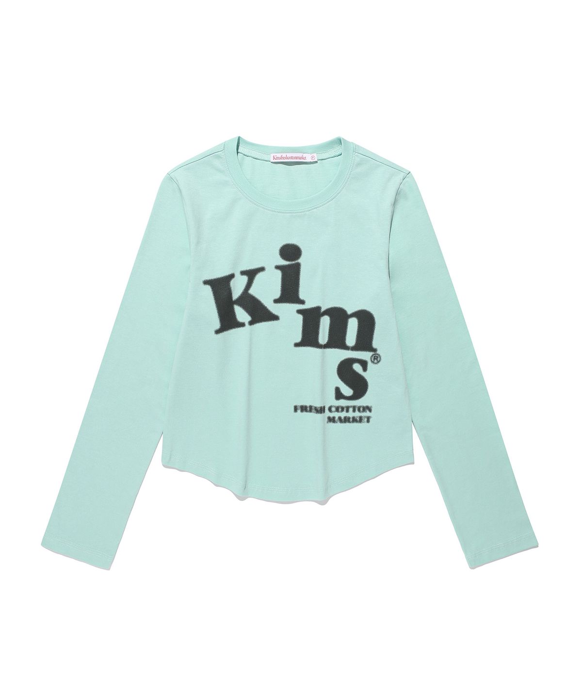 킴스 프레시 코튼 마켓(KIMS FRESH COTTON MARKET) (Unisex) Messy Alpha Logo LS Tee Mint