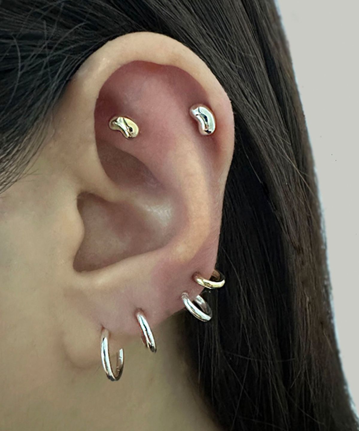 라피씬(LA PISCINE) basic hoops silver piercing