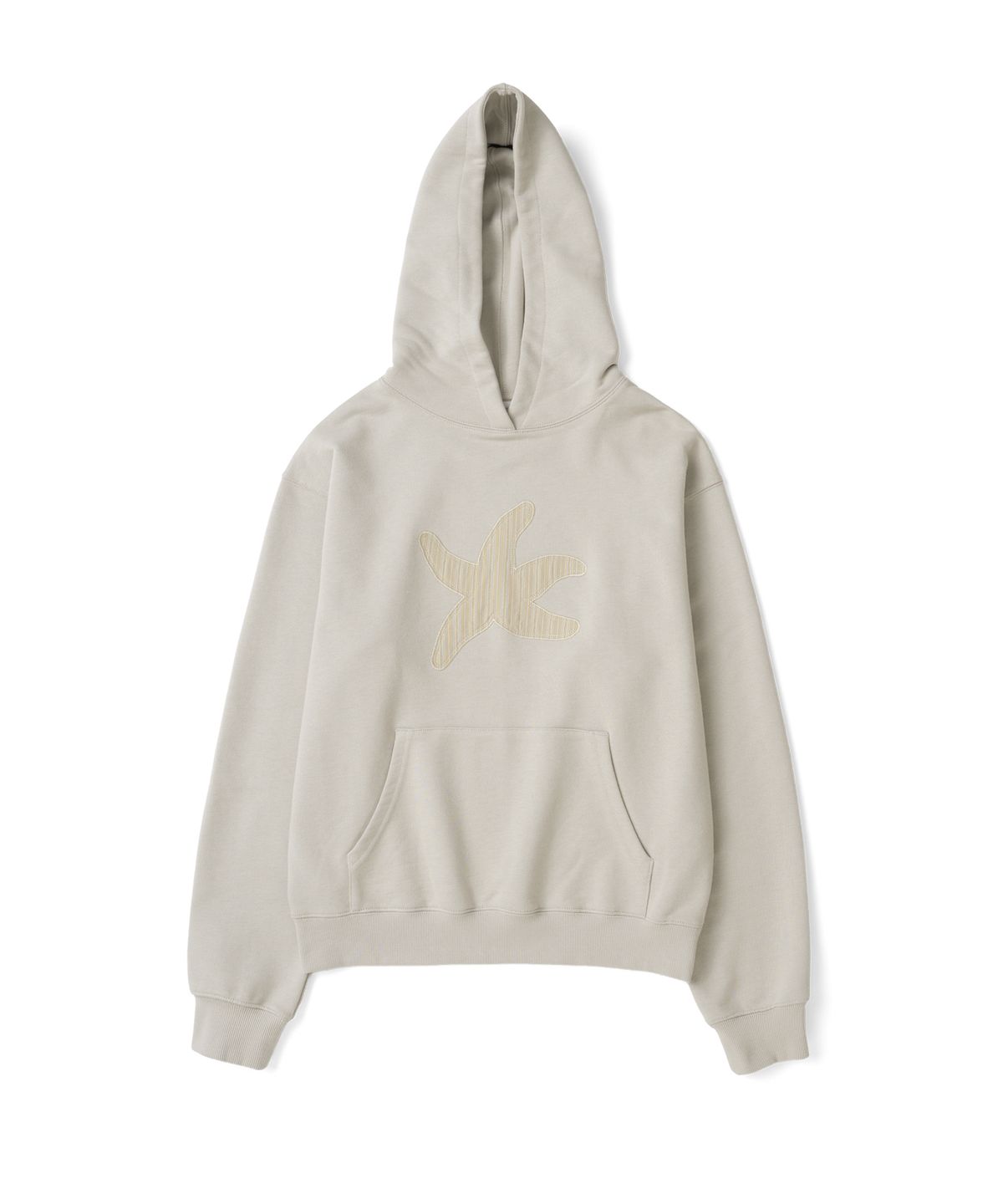 더콜디스트모먼트(THECOLDESTMOMENT) TCM stripe starfish logo hoodie (sand beige)