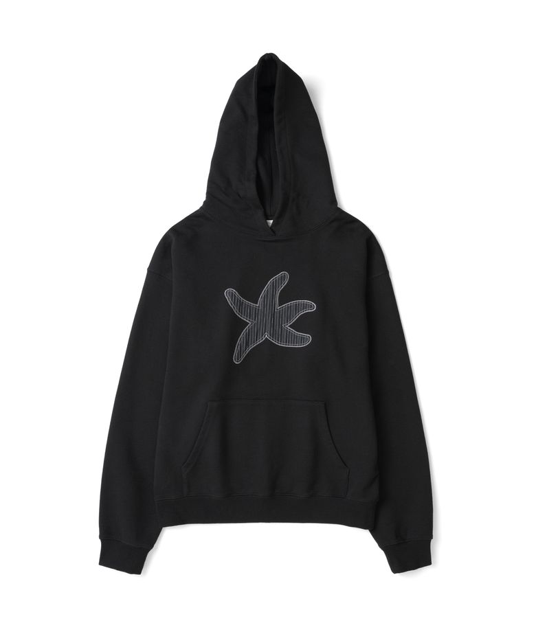 TCM stripe starfish logo hoodie (black)