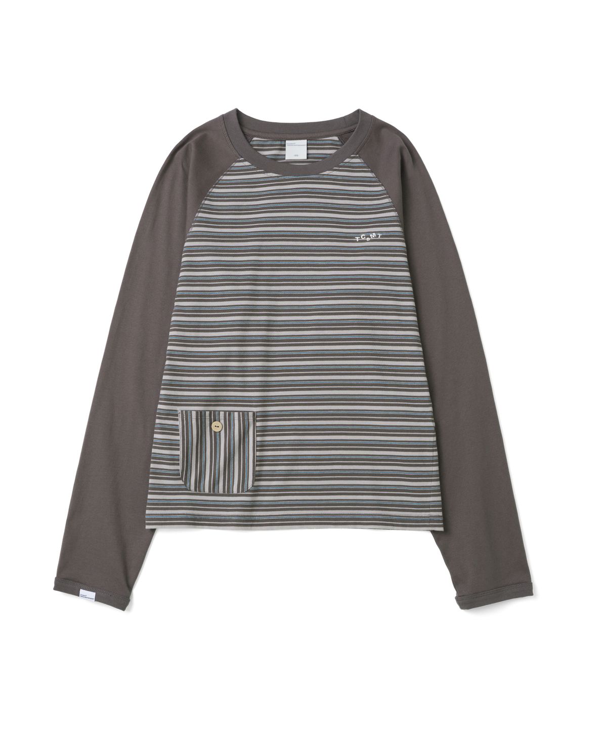 더콜디스트모먼트(THE COLDEST MOMENT) (w) TCM mix panel long sleeve (brown)