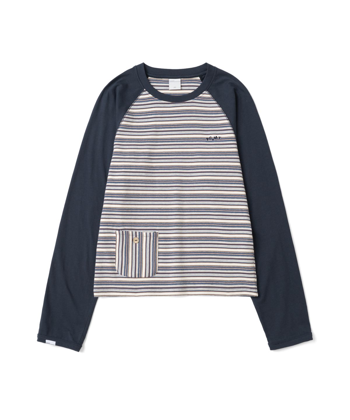 더콜디스트모먼트(THE COLDEST MOMENT) (w) TCM mix panel long sleeve (navy)