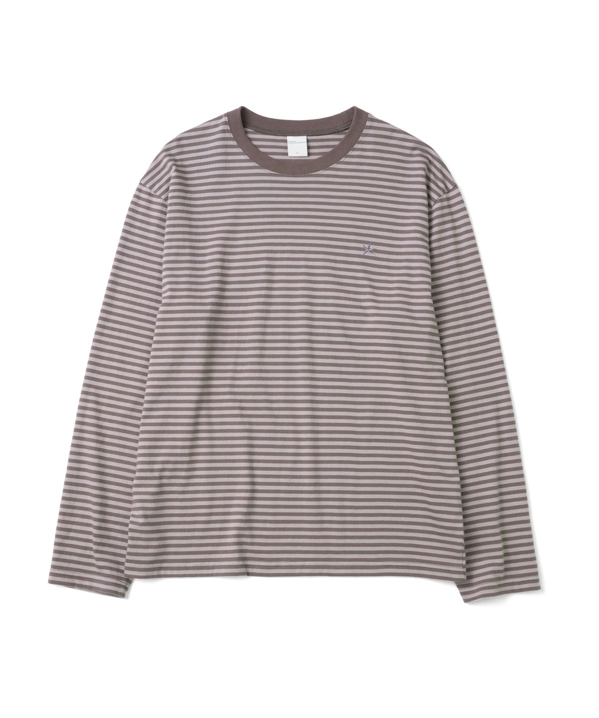 더콜디스트모먼트(THE COLDEST MOMENT) TCM mini logo stripe long sleeve (mauve)