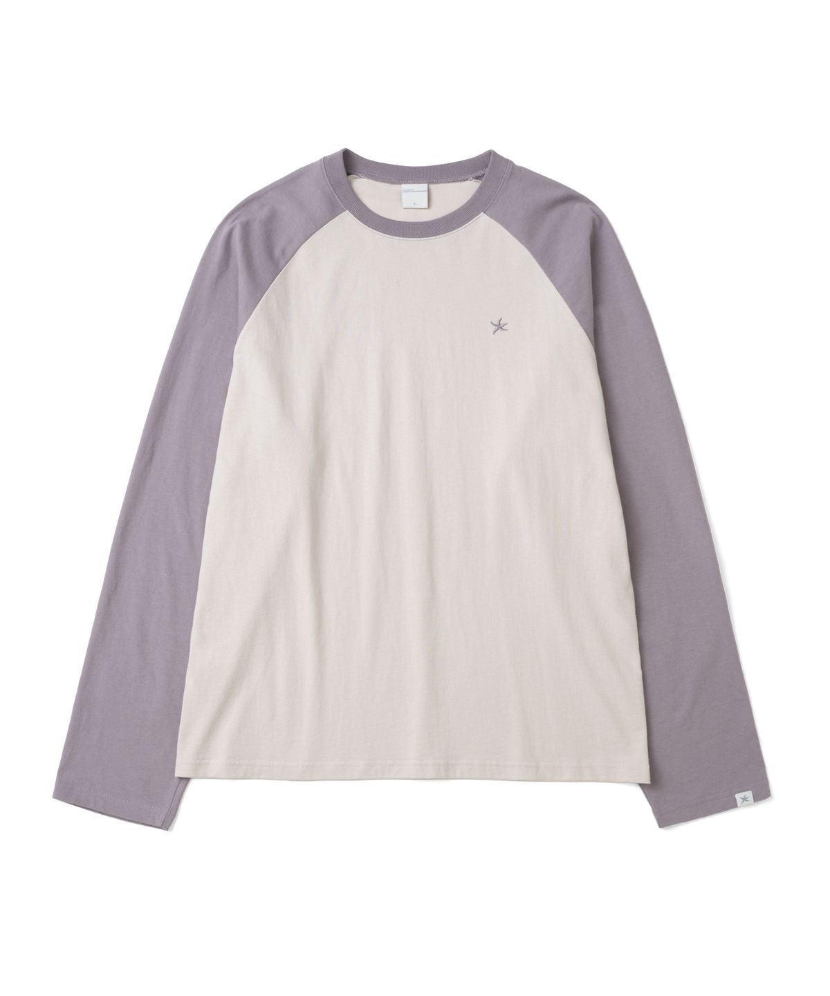 더콜디스트모먼트(THE COLDEST MOMENT) TCM mini logo raglan long sleeve (beige/purple)