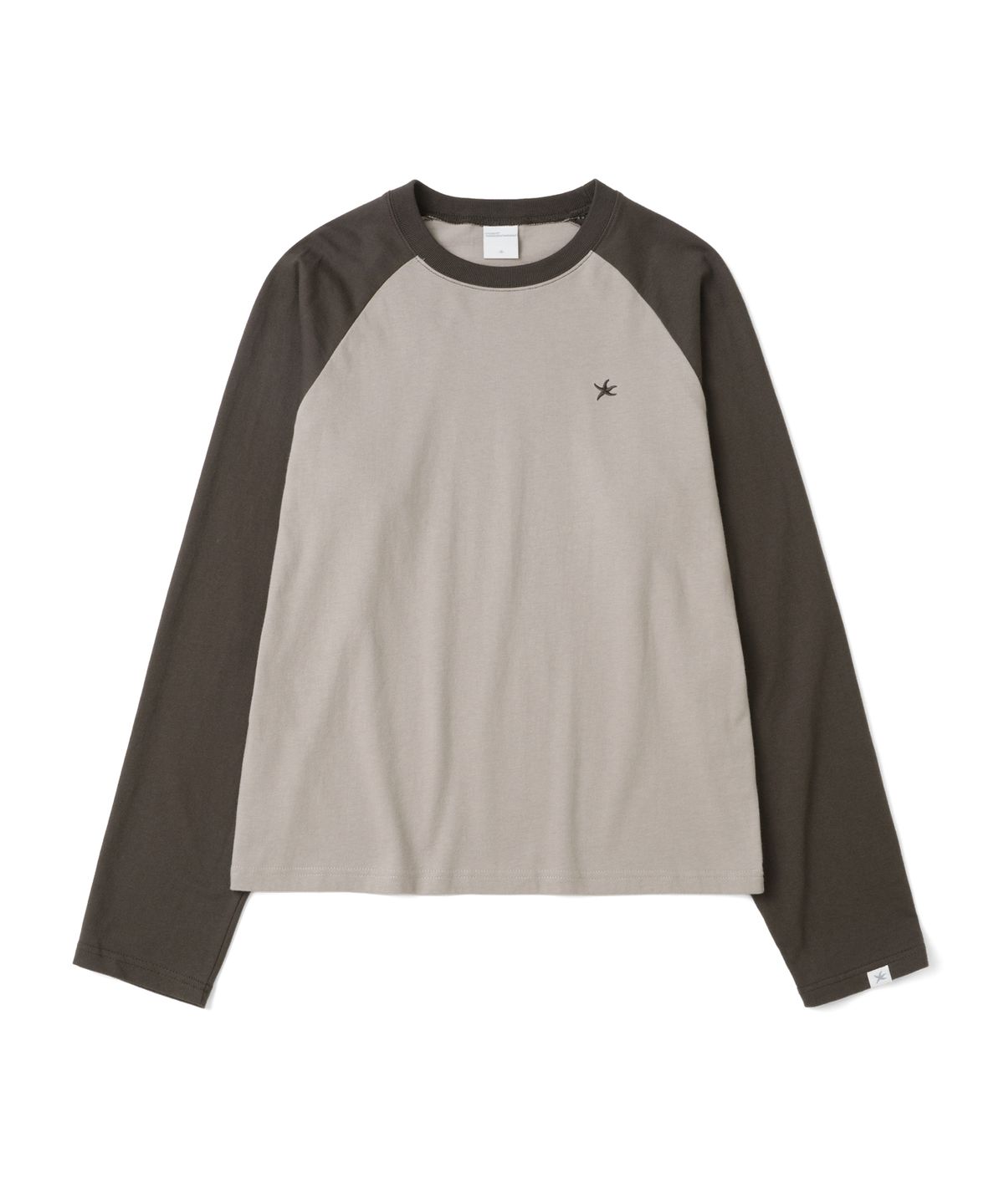 더콜디스트모먼트(THE COLDEST MOMENT) TCM mini logo raglan long sleeve (taupe/brown)