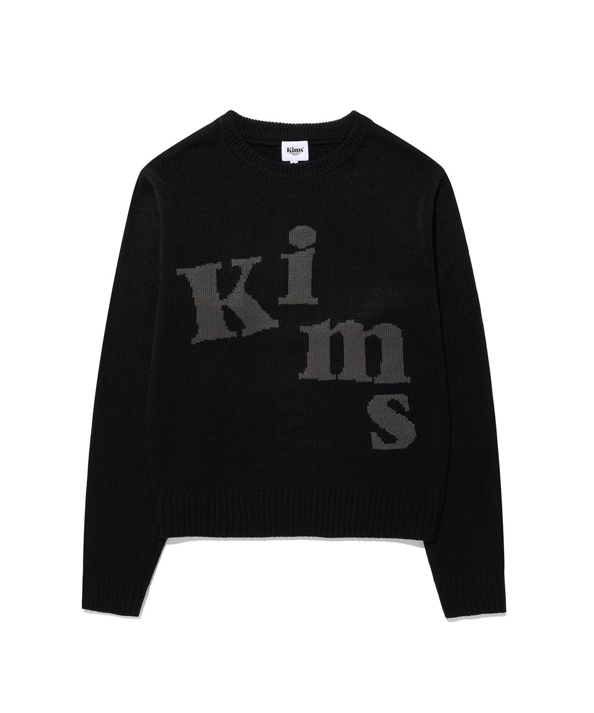 킴스 프레시 코튼 마켓(KIMS FRESH COTTON MARKET) (Unisex) Messy Alpha Logo Sweater Black