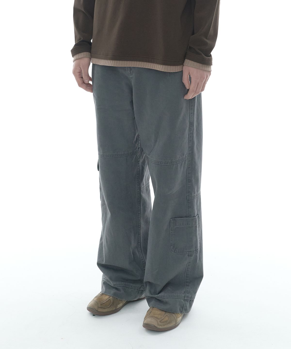 더콜디스트모먼트(THE COLDEST MOMENT) TCM vintage washed pocket pants (charcoal)