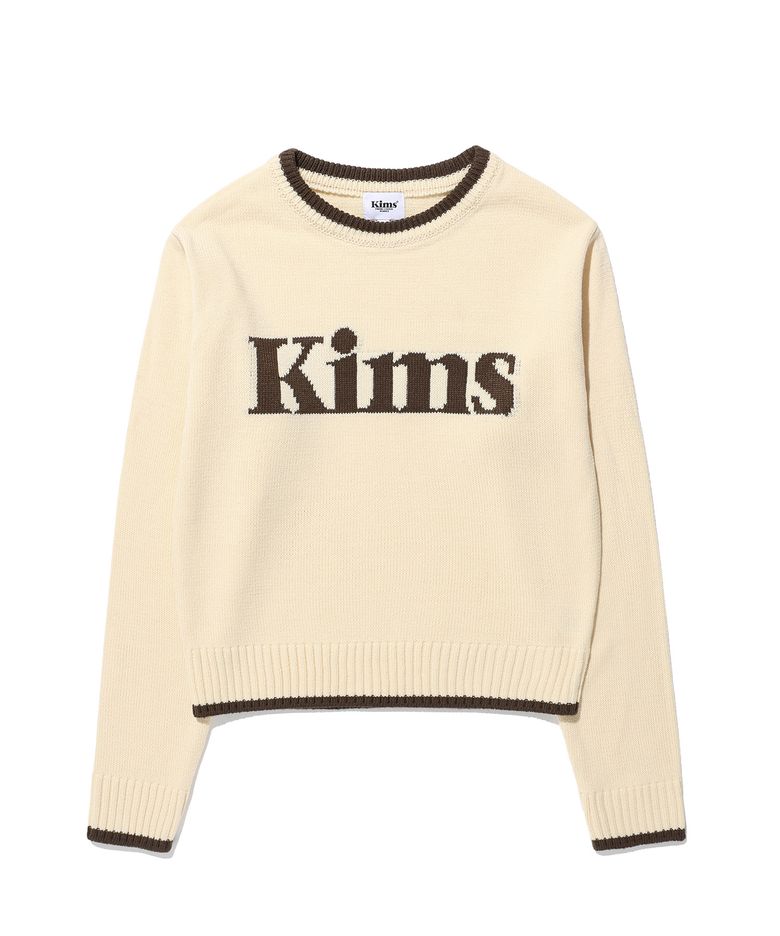 (Unisex) Kims Bam Logo Sweater Ivory