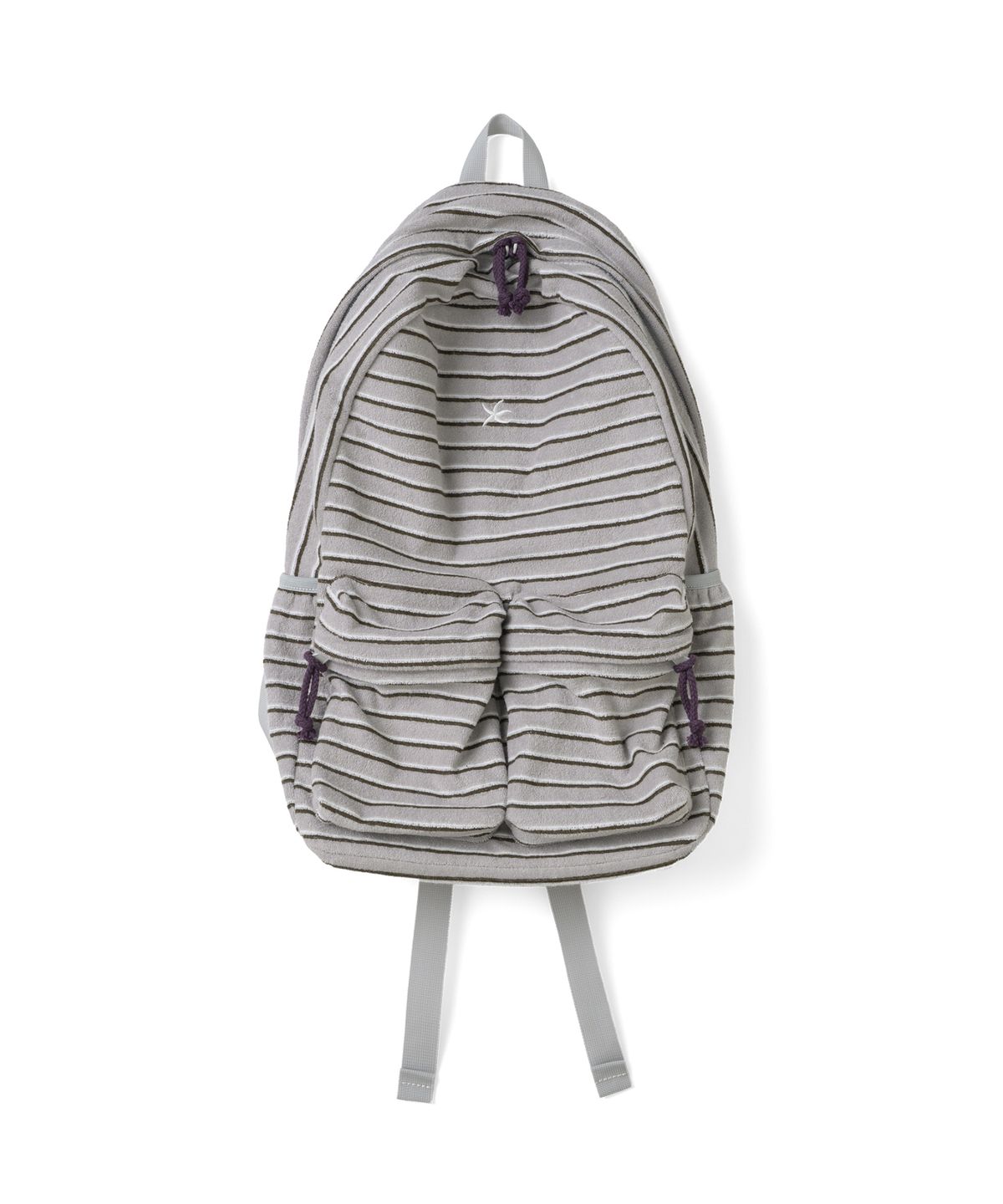 더콜디스트모먼트(THE COLDEST MOMENT) TCM terry multi stripe backpack (light grey)