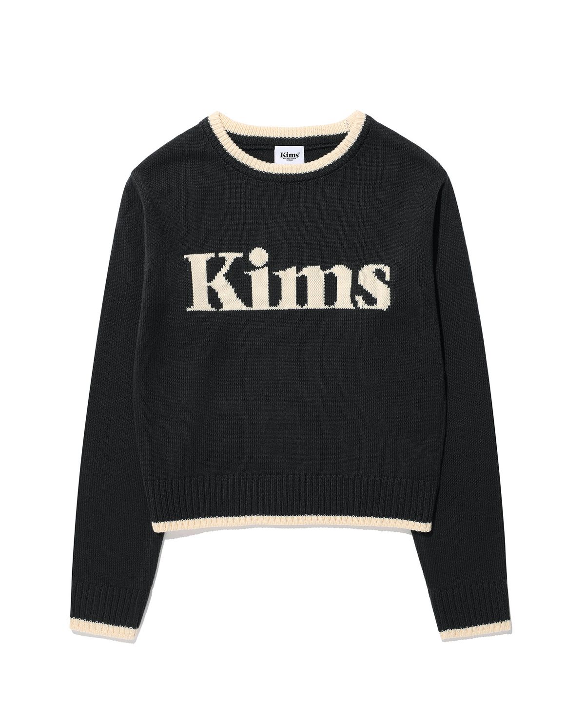 킴스 프레시 코튼 마켓(KIMS FRESH COTTON MARKET) (Unisex) Kims Bam Logo Sweater Charcoal