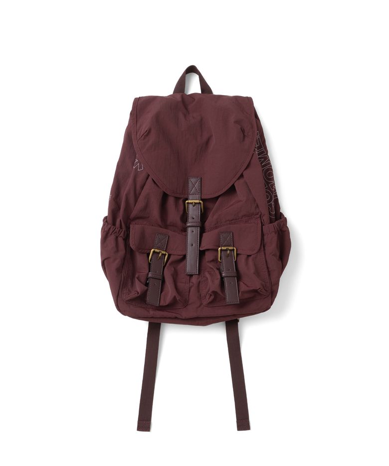 TCM nylon flap strap backpack (burgundy)
