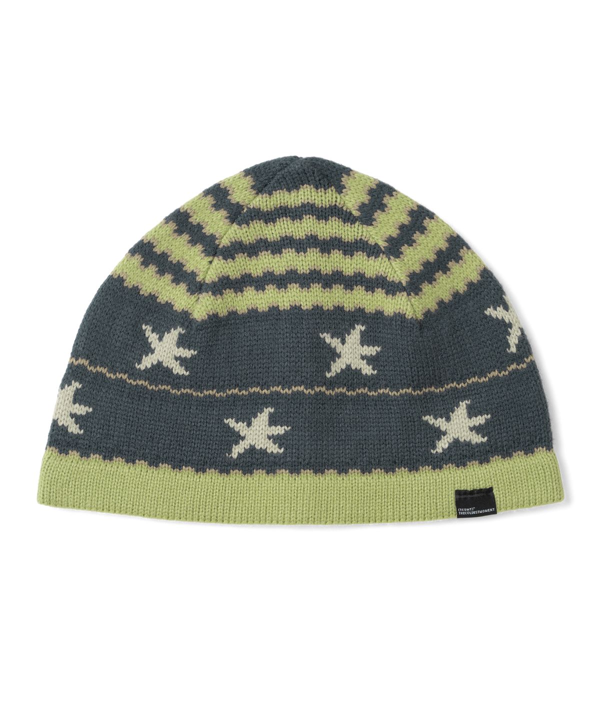 더콜디스트모먼트(THE COLDEST MOMENT) TCM starfish stripe beanie (green)