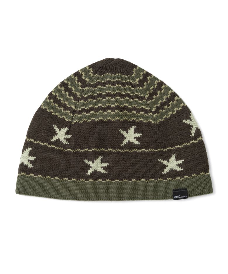 TCM starfish stripe beanie (khaki brown)