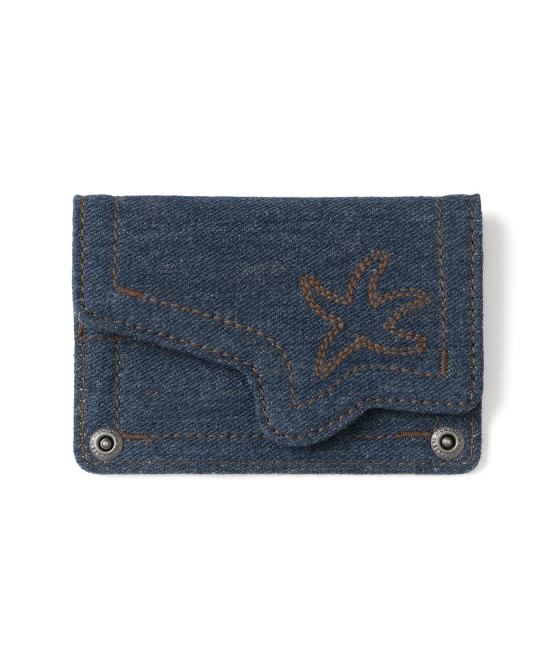 TCM denim card wallet (blue)