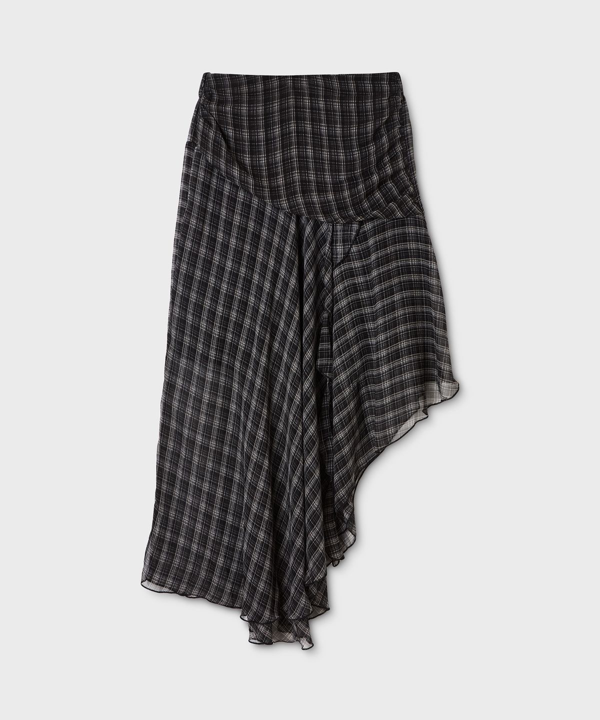 후아유(WHO.A.U) Asymmetric Check Skirt / WHWHG4991F