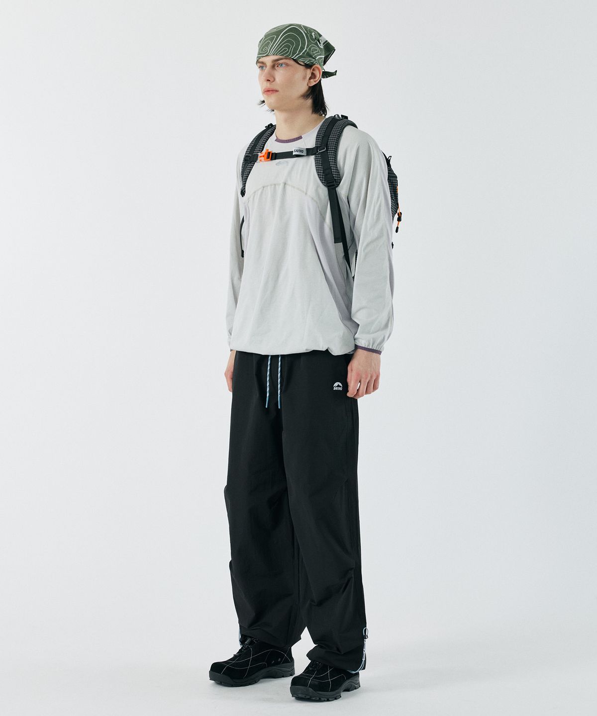 산로(SANRO) [UNISEX] 사이드 스트링 팬츠 - 블랙