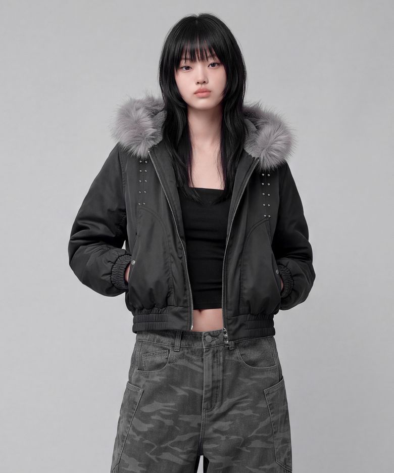 퍼 후드 스터드 MA-1 [블랙]