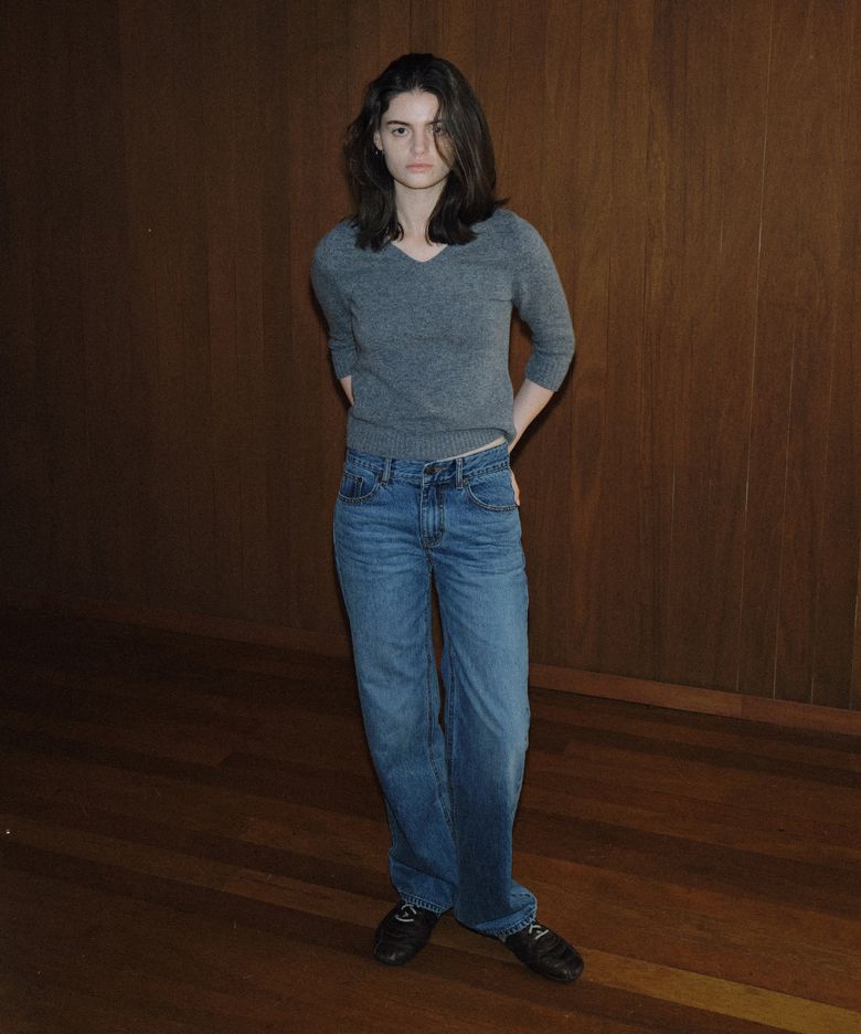 Low Straight Jean_Middle Blue