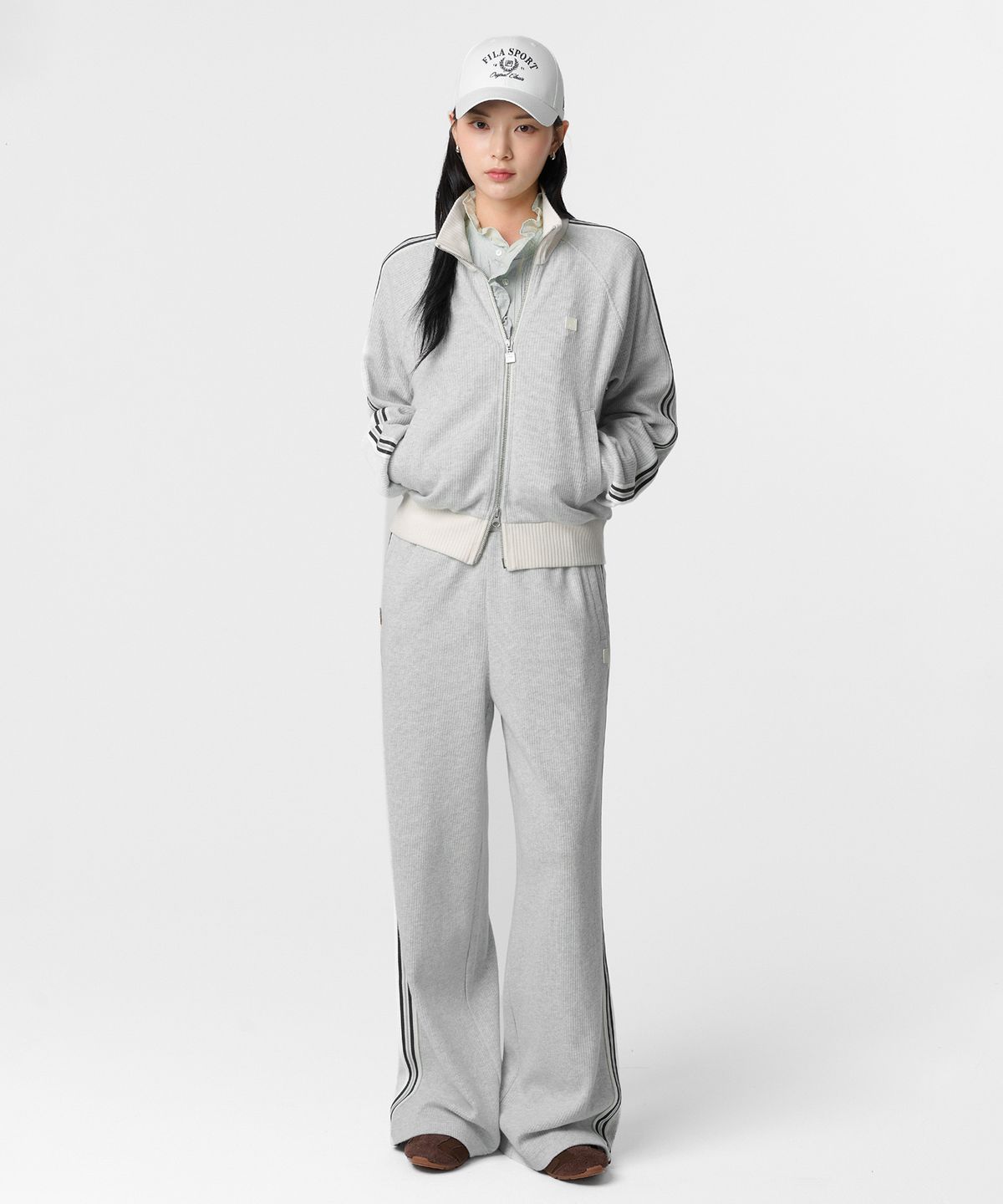 휠라(FILA) 1911 니트트랙 팬츠 멜란지