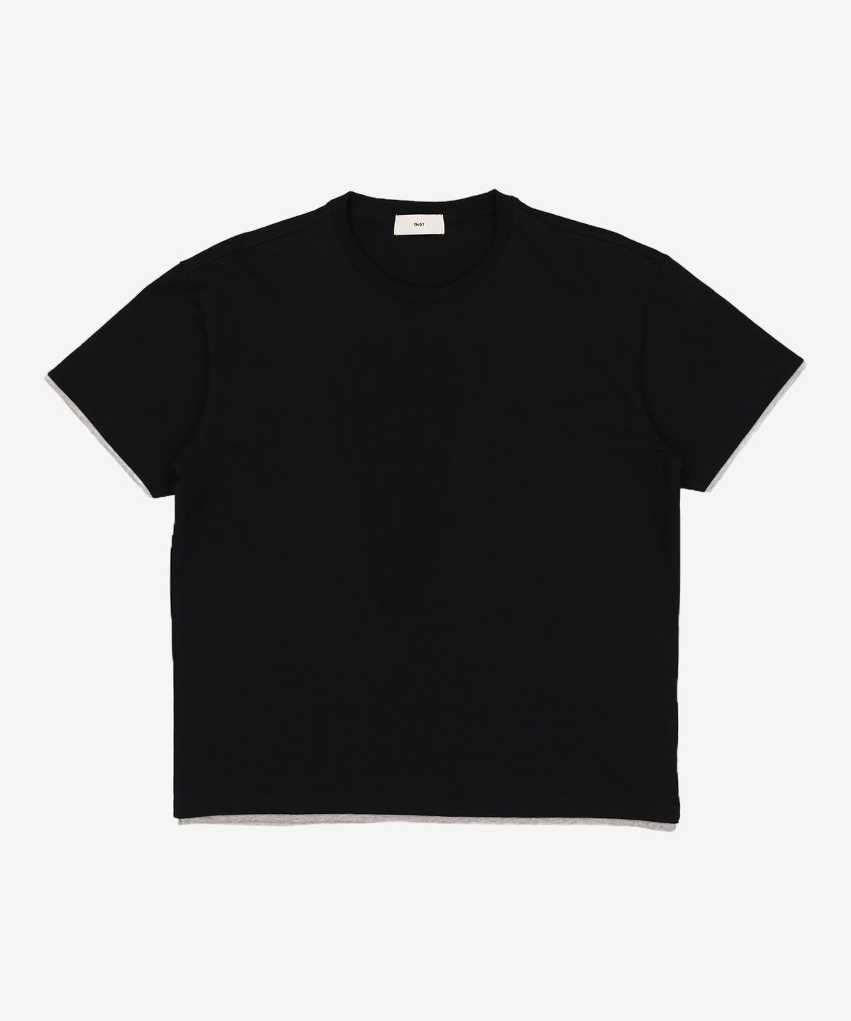 티엔지티(TNGT) Layered Roll-Up Cropped T-Shirt (Black) TNTS6E217BK 105