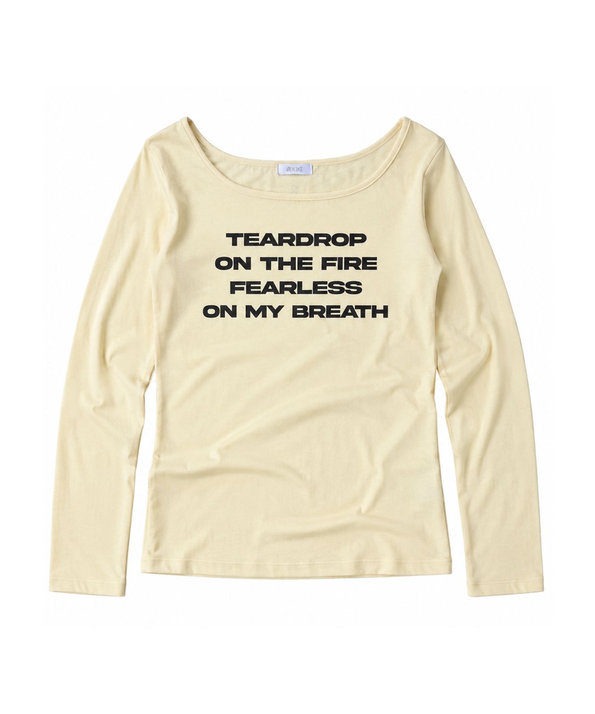 러닝하이(RUNNINGHIGH) 레터링 슬림 L/S 티 [옐로우]