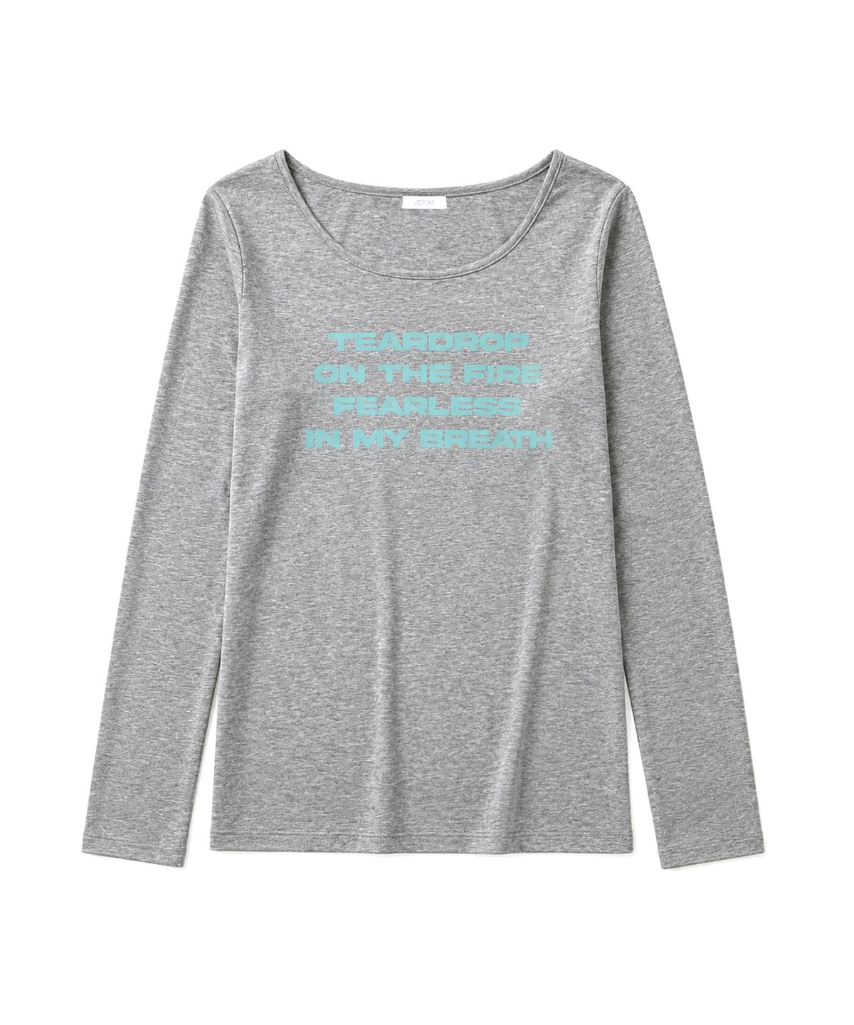 러닝하이(RUNNINGHIGH) 레터링 슬림 L/S 티 [멜란지 그레이]