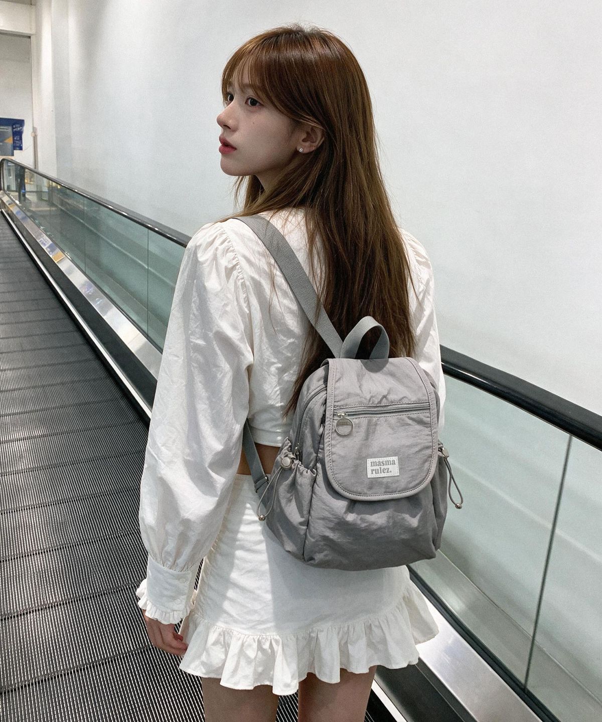 마스마룰즈(MASMARULEZ) mini ver. Easy flap backpack_Gray