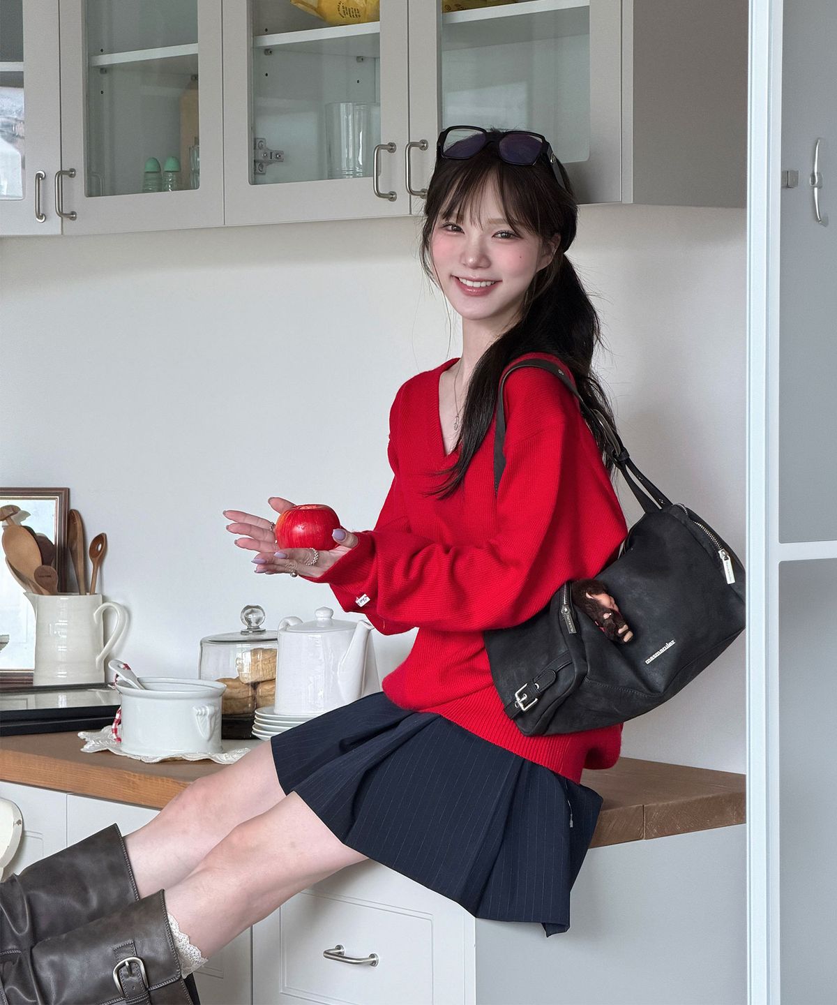 마스마룰즈(MASMARULEZ) Bolt buckle bag_Dark Gray