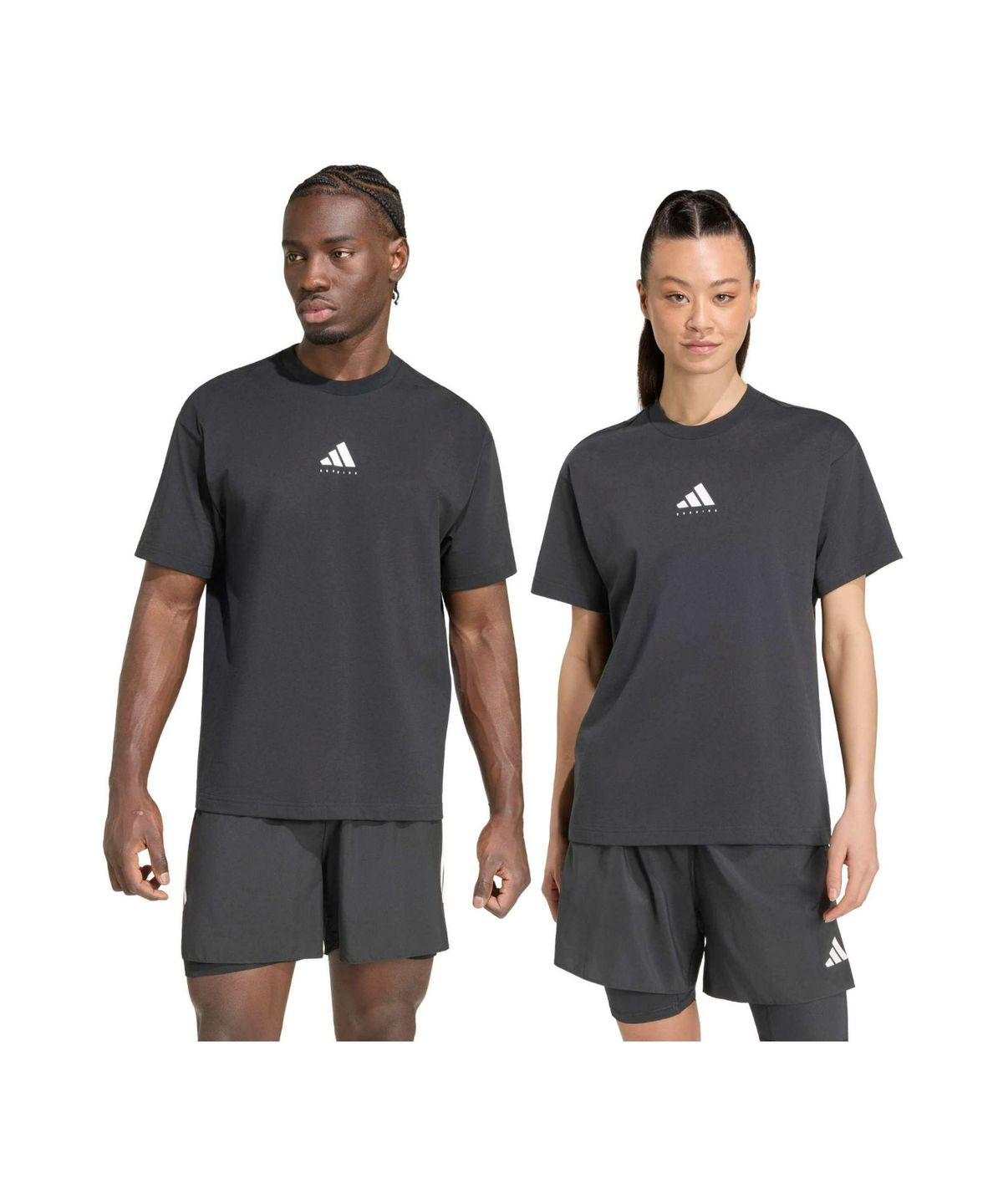 아디다스(ADIDAS) 러닝 그래픽 티셔츠 - 블랙 / KS2505