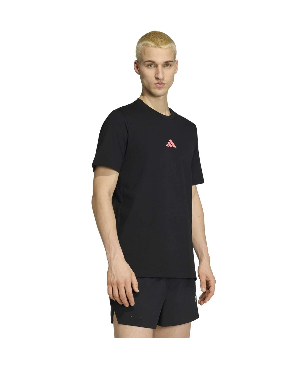아디다스(ADIDAS) 러닝 슬로건 그래픽 티셔츠 - 블랙 / KS2507