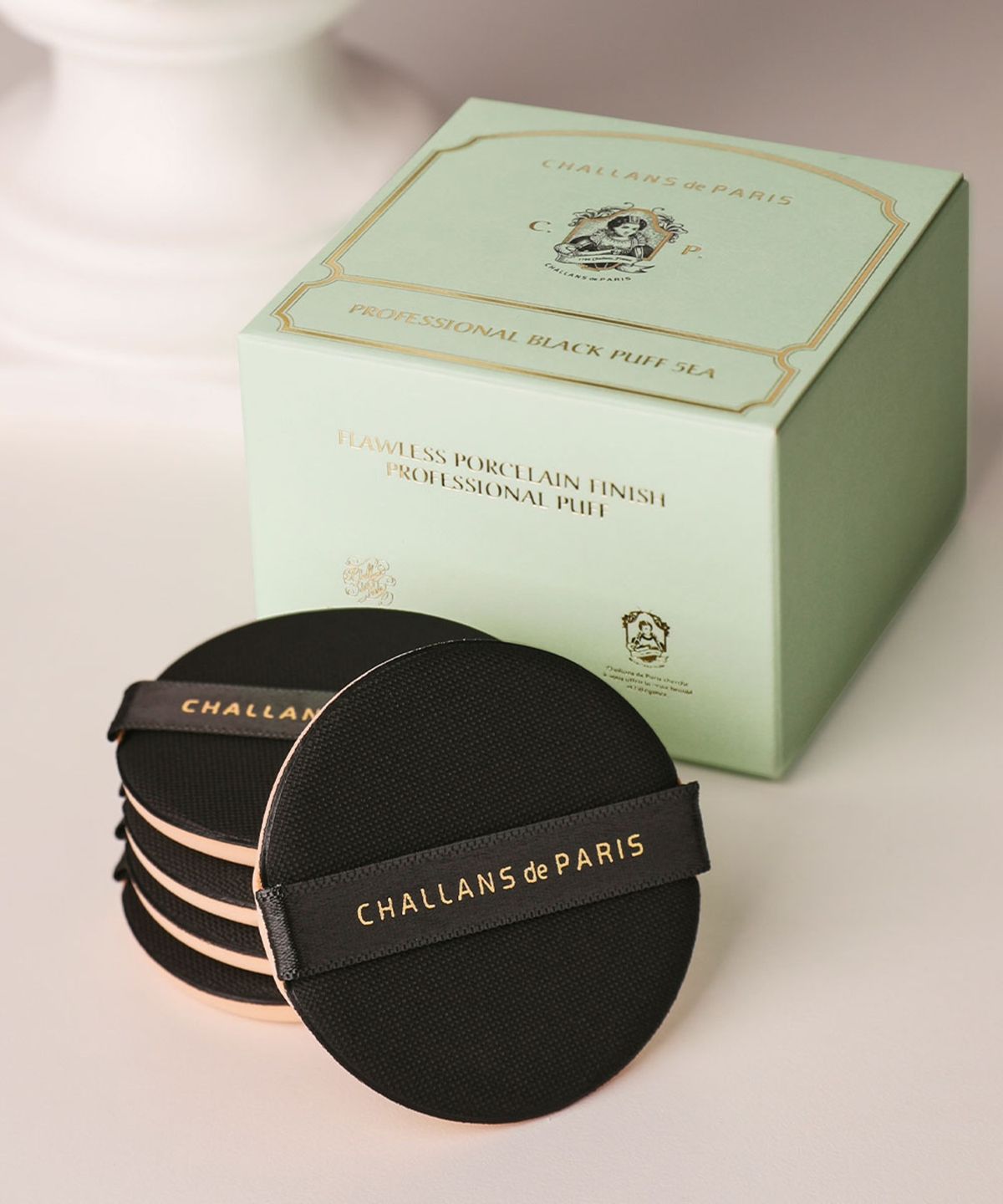 샬랑 드 파리(CHALLANS DE PARIS) 3중 밀착 쫀쫀 블랙 퍼프 5p