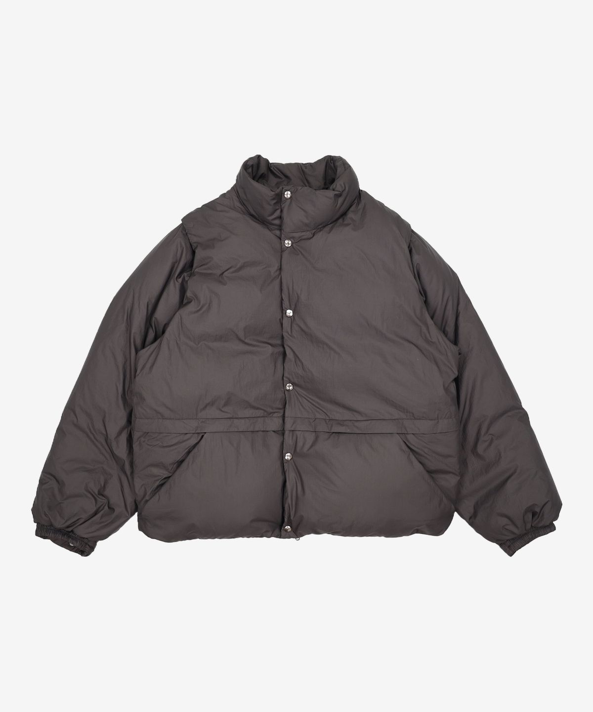 유스(YOUTH) Detachable Snap Single Down Jacket - Black S
