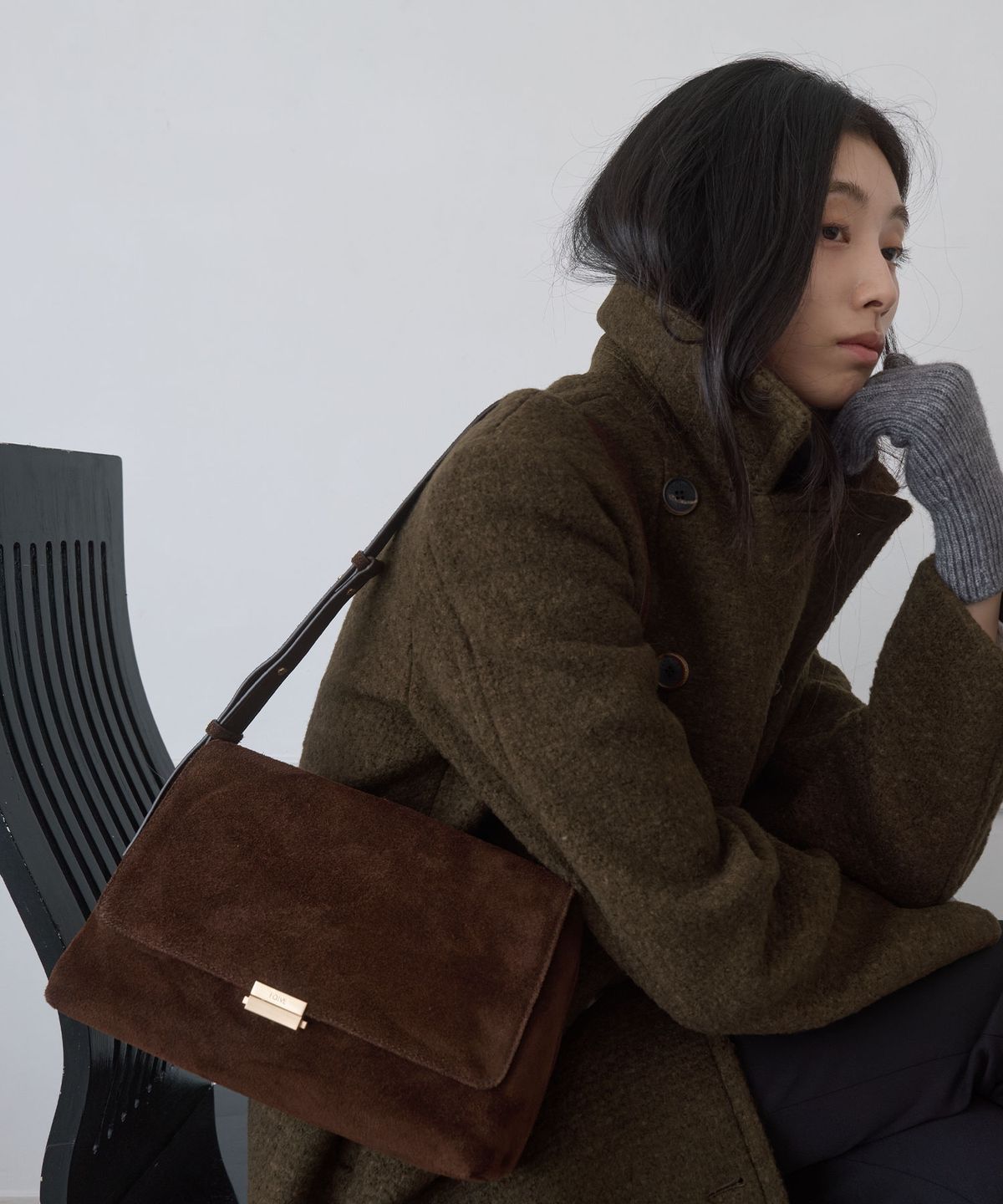 포이베(FOIVE) 타라 숄더 TARA Shoulder Suede Brown