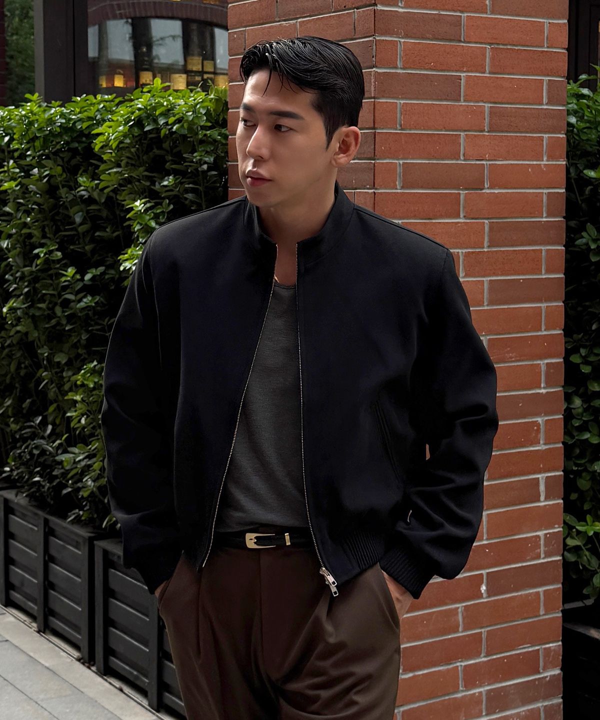 바우로 프로덕트(BOWLOW PRODUCT) 스탠드 카라 스웨이드 자켓 [블랙]