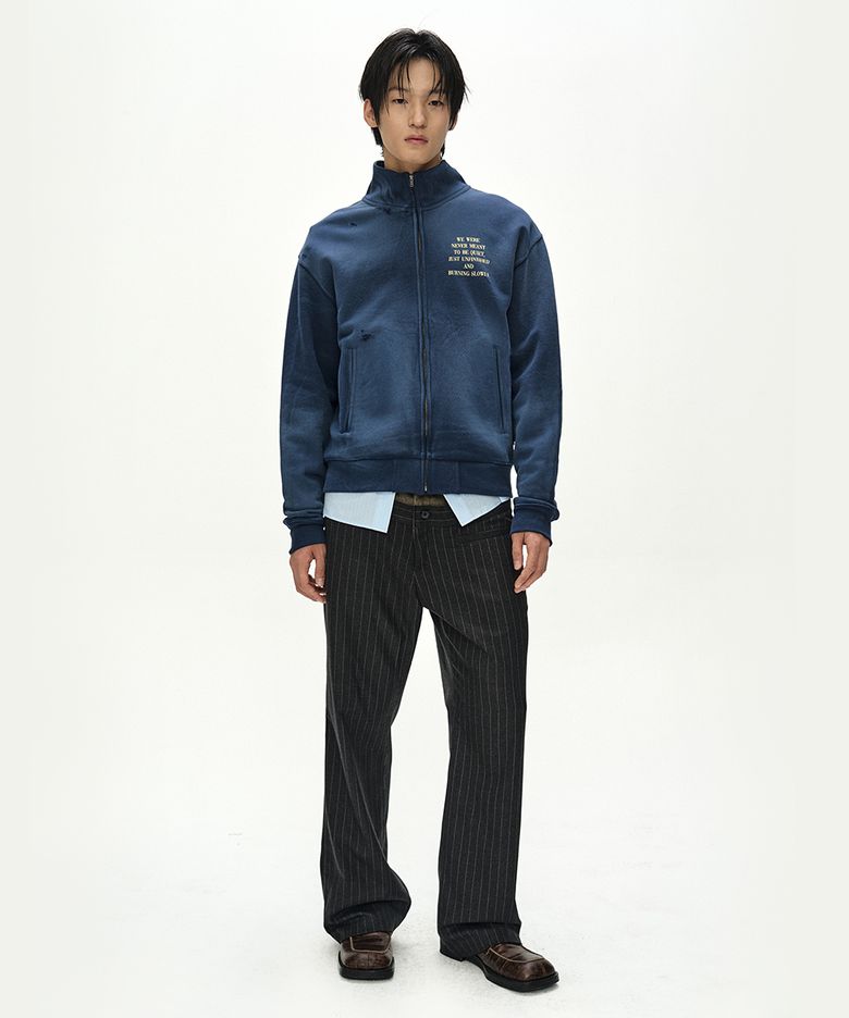 FRAME 001 HIGH-NECK ZIP UP (NAVY)
