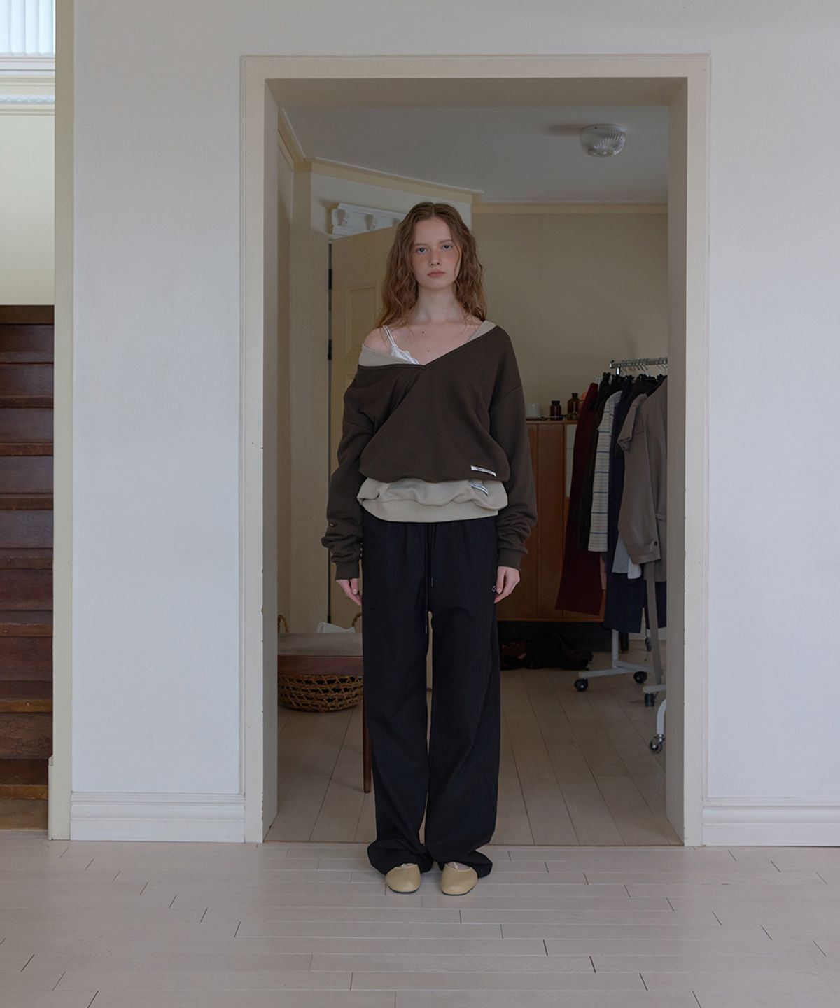 어패럴아카이브(APPAREL ARCHIVE) Penna banding pants - Black