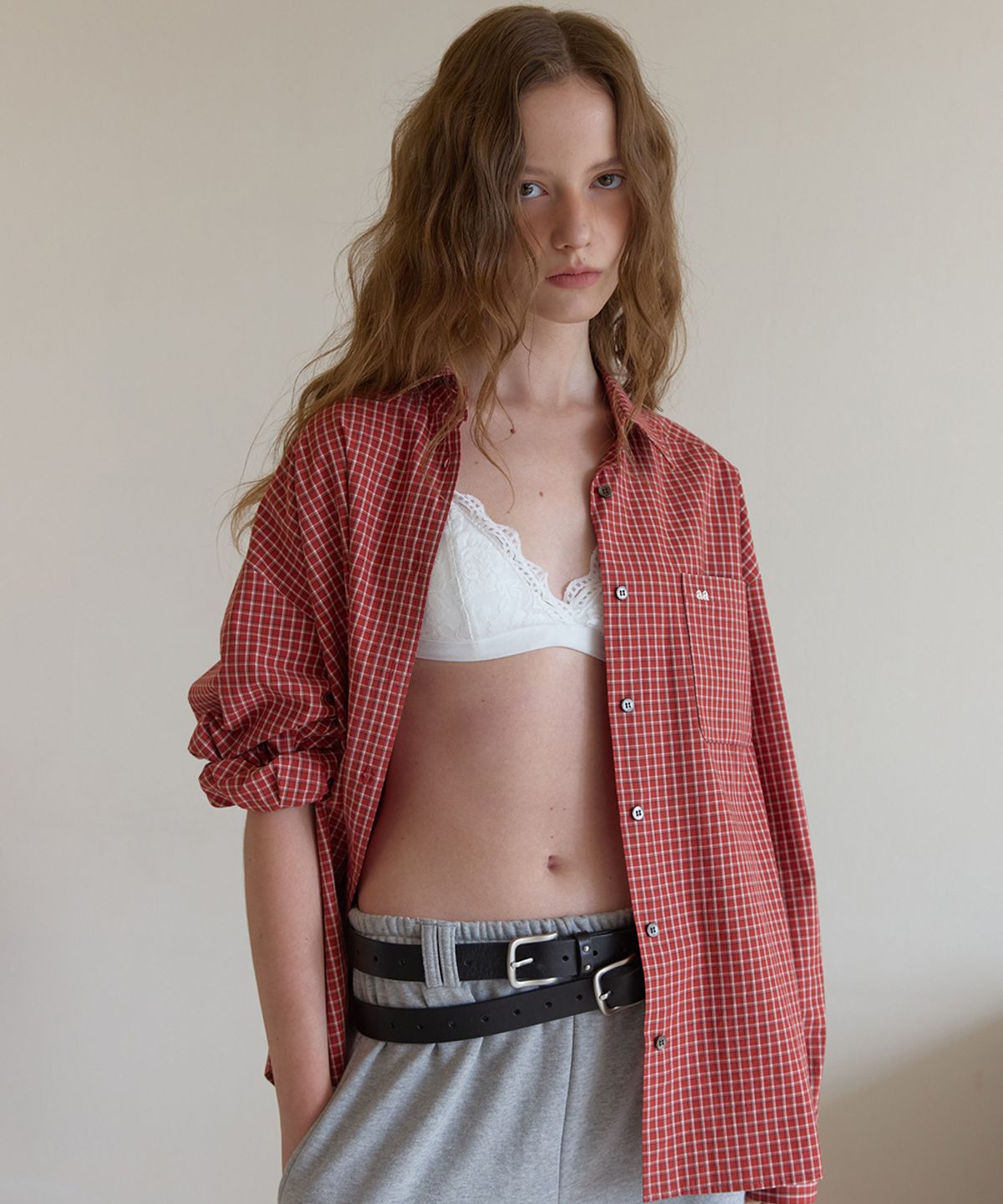 어패럴아카이브(APPAREL ARCHIVE) Dumbo check shirt - Red