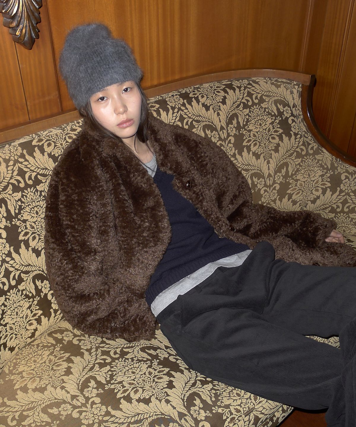 108파운드(108POUND) Bonnie Fur Half Coat_Brown
