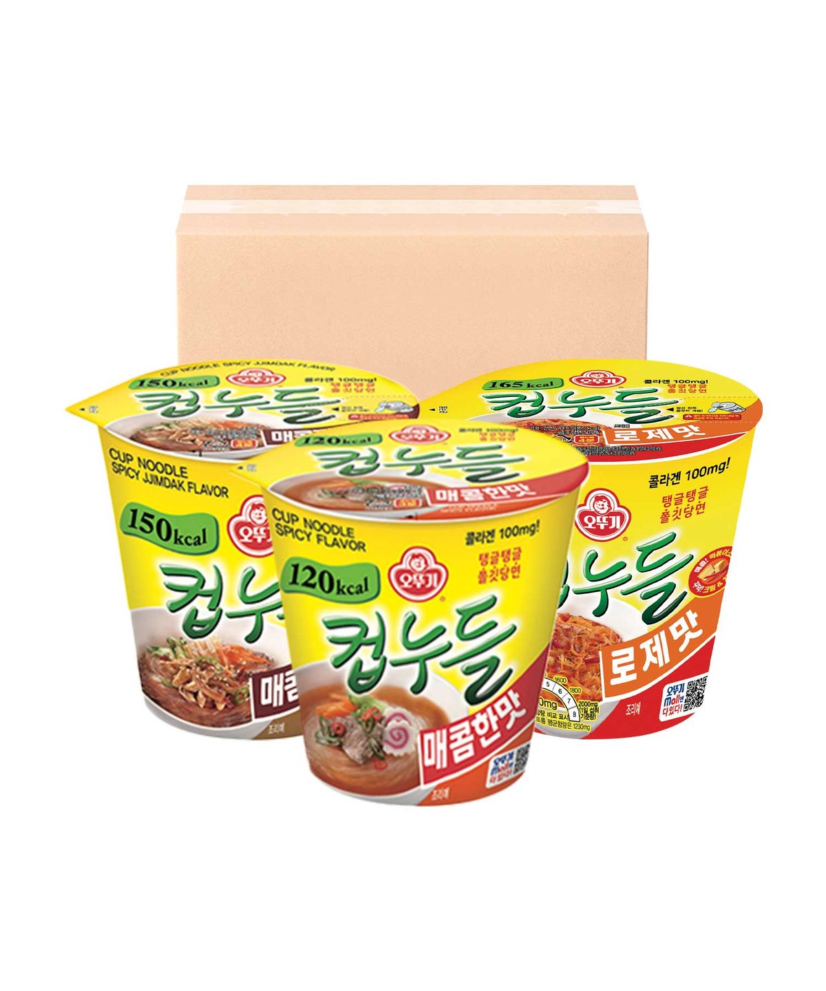 오뚜기(OTOKI) 컵누들 15개 세트 (매콤한맛 5 + 로제맛 5 + 매콤찜닭맛 5)