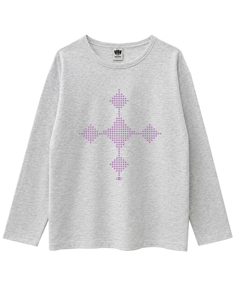 STELLAR CROSS LONG SLEEVE (White melange)