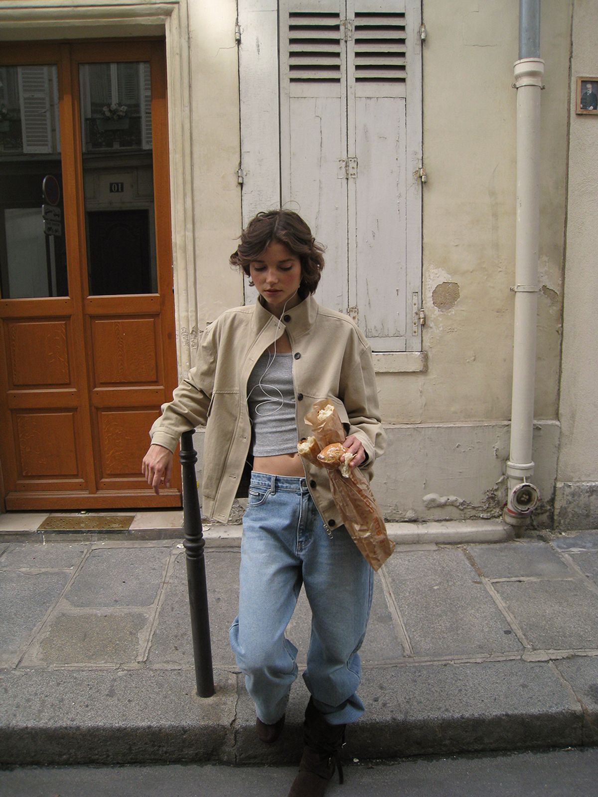 어패럴아카이브(APPAREL ARCHIVE) Soft cotton pocket blouson - Beige